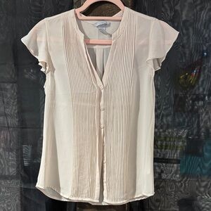 H&M Cream Pleated Blouse